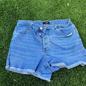 F21 high waist medium wash